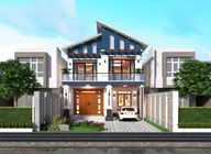 Phối cảnh mẫu 02: nhà phố 2 tầng hiện đại