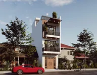 Phối cảnh mẫu 21: nhà ống 4 tầng hiện đại