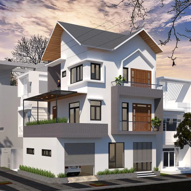 Mẫu nhà 31 Gia Khánh đã thi công – góc nhìn 1