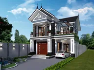 Phối cảnh mẫu 05: biệt thự 2 tầng tân cổ điển