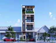 Phối cảnh mẫu 27: nhà ống 5 tầng hiện đại