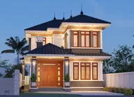 Phối cảnh mẫu 01: biệt thự 2 tầng mái thái