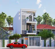 Phối cảnh mẫu 43: nhà phố 4 tầng hiện đại