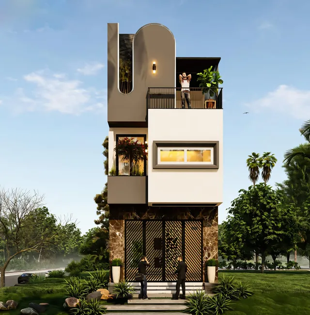 Mẫu nhà 22 Gia Khánh đã thi công – góc nhìn 1