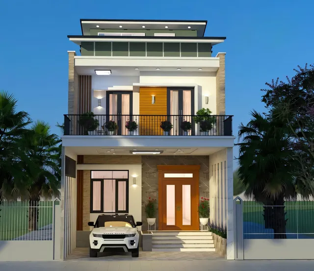 Mẫu nhà 12 Gia Khánh đã thi công – góc nhìn 3