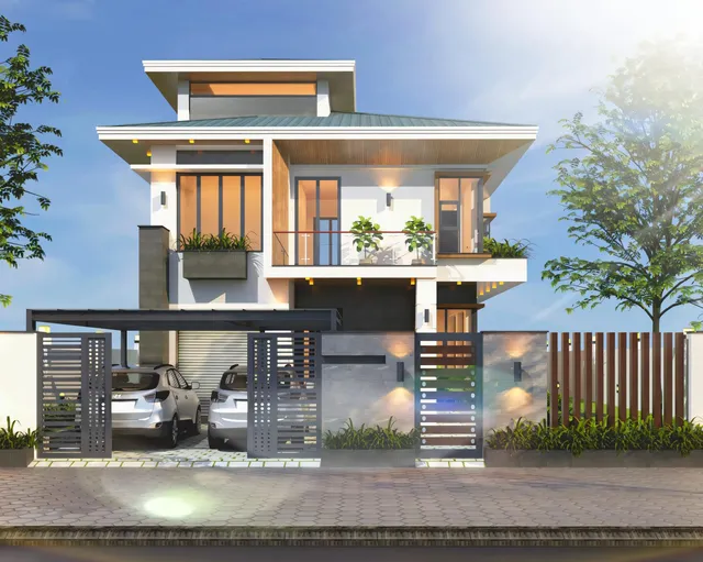 Mẫu nhà 18 Gia Khánh đã thi công – góc nhìn 3
