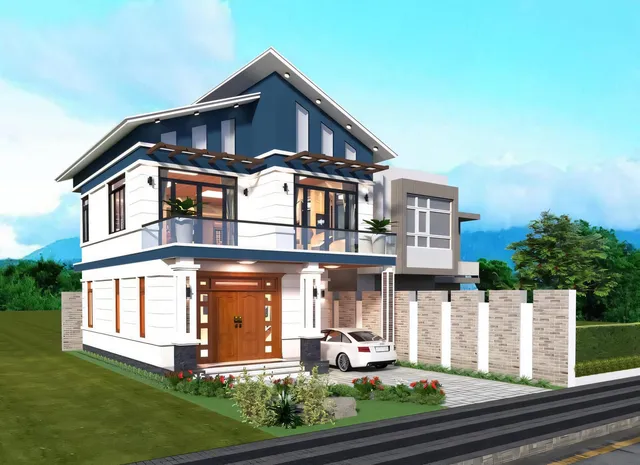 Mẫu nhà 02 Gia Khánh đã thi công – góc nhìn 3