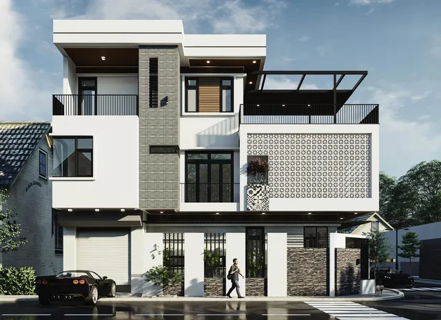 Mẫu nhà 30 Gia Khánh đã thi công – góc nhìn 3