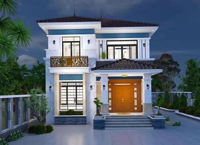 Mẫu nhà 10 Gia Khánh đã thi công – góc nhìn 3