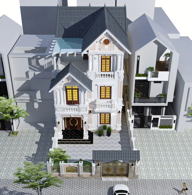 Mẫu nhà 46 Gia Khánh đã thi công – góc nhìn 3