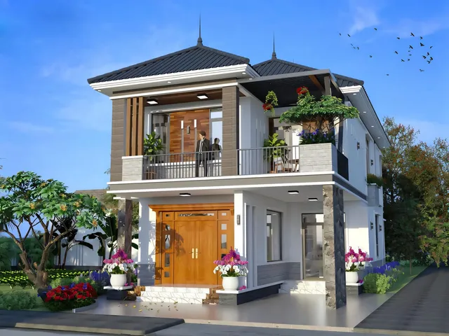 Mẫu nhà 13 Gia Khánh đã thi công – góc nhìn 3
